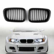 Kühlergrill Nieren Grill für BMW 3er E46 4D 1998-2001 Matt Schwarz ABS