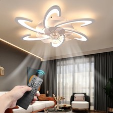 85W Deckenventilator Beleuchtung Timer Leiser LED Lüfterlicht SchlafZimmer NEW