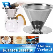 Doppelschicht Kaffeefilter Permanentfilter Edelstahl Handfilter Kaffee Filter DE