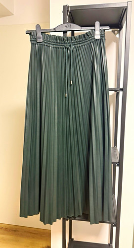 Damen leder plisseerock - h&m,