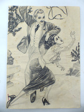 Erotische Tuschezeichnung wohl Gerhard Windisch Alphonse Friaux Milewsky Nr 1120