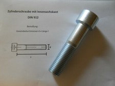 M 30 x 130  -DIN 912- ZYLINDERSCHRAUBEN MIT INNENSECHSKANT 8.8