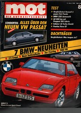 Zeitschrift MOT Auto #8 von 1988 BMW 740 Z2 3er Toruing VW Passat Panda Pontiac