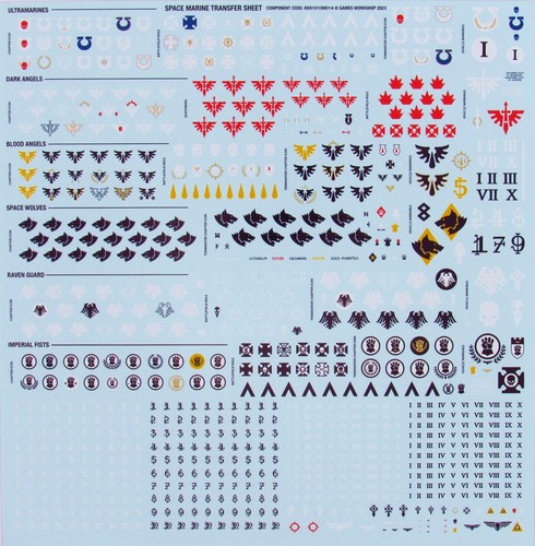 Space marine transfer sheet - transfer,