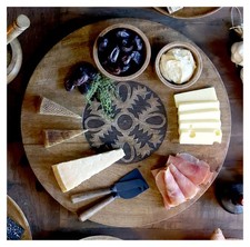 Drehplatte Servierbrett Drehbar Servierplatte D 45cm Holz Chic Antique 61079500