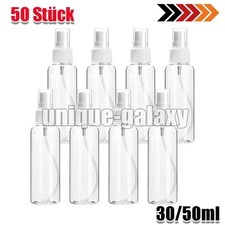 50 Stk. Sprühflasche Pumpzerstäuber Kunststoff Parfüm Zerstäuber 30ml / 50ml