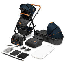 LIONELO Amber Kinderwagen 2 in 1 Kombikinderwagen Set blau