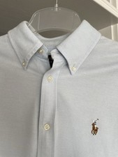 POLO RALPH LAUREN Bluse Hemd Damen hellblau blau wie neu TOP knit oxford M 38 L