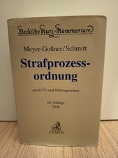 StPO Kommentar, 63. Auflage
