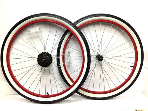 Bicycle red alloy wheel - bicycle,