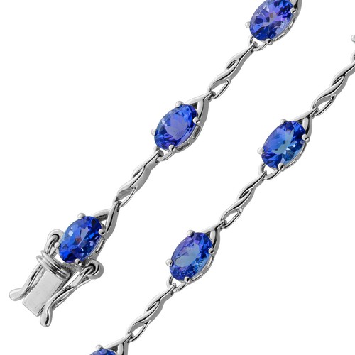 Tansanit armband platin 950 - platin,
