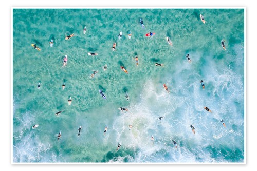 Poster surfer paddeln - poster,