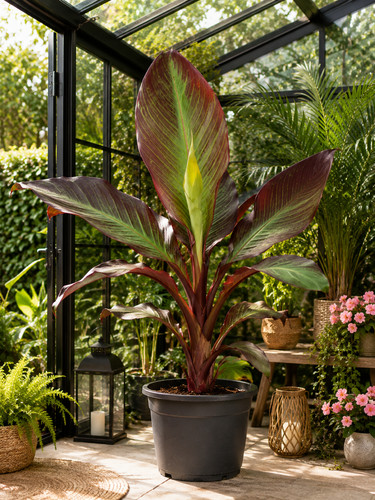 Rote zierbanane ensete - rote,