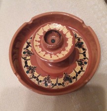 Kerzenständer mit umlaufendem Aschenbecher aus Keramik -Durchmesser  12 cm