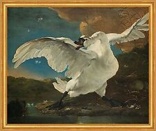 The Threatened Swan Jan Asselijn Schwan Vogel Tier Jagen Weiher Teich B A2 02419