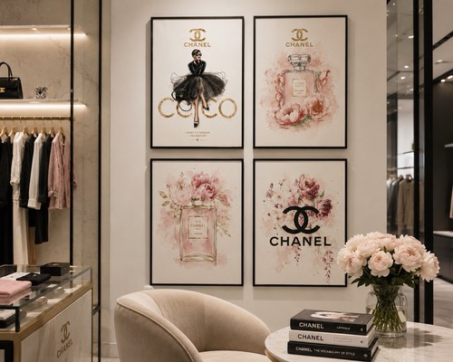 Chanel coco poster set 4 - chanel, a4