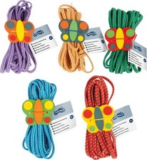 Gummitwist Schmetterlinge, 5er Set, verschiedene Farben, ca. 200 cm