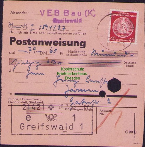 B-17903 frankierte