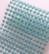 168 Selbstklebende Halbperlen 6mm Rund Bordüre Deko Hochzeit Verzieren Türkis