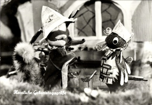 Herr fuchs und frau - ak,