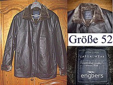 hochwertige braune Lederjacke engbers high class CASUALWEAR Größe 52 ungetragen