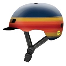 B-Ware Nutcase Fahrrad Helm Street MIPS Gloss Style Urban Visier Multicolor Gr L