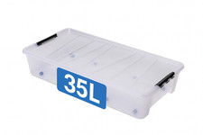 Unterbettbox Rollbox Aufbewahrungsbox  mit Deckel 35L Spielzeugkiste Box Rollen