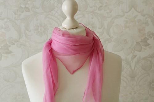 Rosa tuch aus seiden chiffon - seiden,
