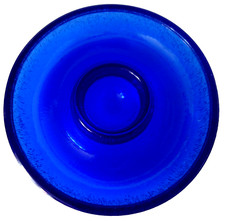 1 Eierbecher mit Schalenablage Glas blau - mehr da!!