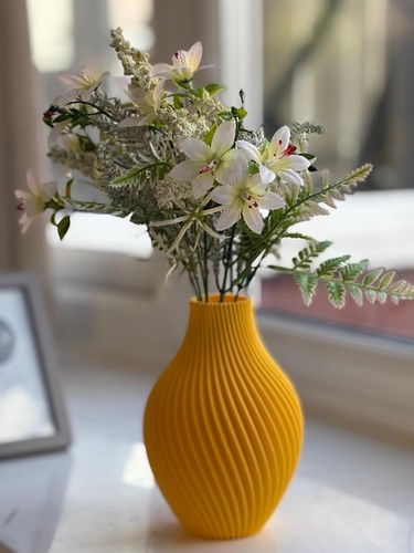 Goldgelbe deko vase retro - goldgelbe, boho