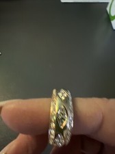 Ring mit Zirkonia rundherum *NEU* Innendurchmesser 17 mm - Größe 54