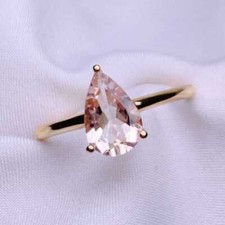 1.85 Karat Morganit Verlobung Verlobungsring 14K Solid Rose Gold