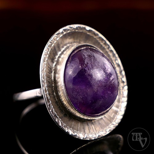 Vintage silberring mit lila - vintage,