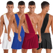 DE Männer Kleid Erwachsene Rock Bühne Kostüm Cosplay Nachtwäsche Party Uniform