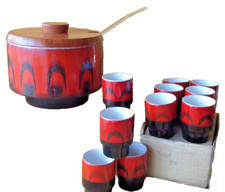 Dümler & Breiden Karat 802  Fat Lava Keramik Bowle Set mit 10 Bechern teils OVP!