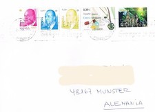 Spanien Bedarfsbrief Marken u.a. Jakobsweg, Medizin