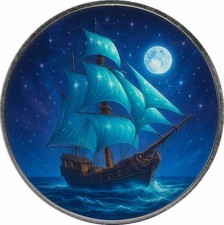 Silbermünze 1 oz American Eagle Masters of the Seas #4 Starlight Nomad Farbe