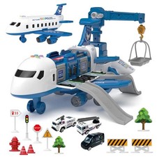 Transport Flugzeug Spielzeug + 4 Autos Lernspielzeug Transportflugzeug Geschenk