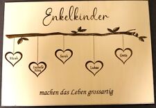Enkelkinder machen das Leben großartig Holzgravur Geschenk Personalisiert
