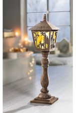 LED-Laterne "Waldszene" Holz, 60cm Advent Dekoration Weihnachtsdeko Beleuchtung