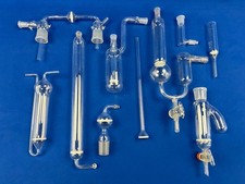 Laborglas mit Fritte Sonderformen 10 Teile Normschliff Restposten Laborzubehör