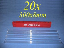 20x Glasstab Rührstab H+R Labor Glasrührstab 30/0,8 Borosilikat Klarglas StirRod