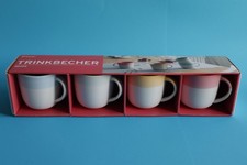 Tchibo - 4 Trinkbecher aus hochwertigem Steinzeug - Sehr gut mit Farbfehler