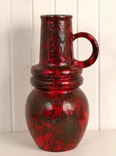 große Bodenvase XXL Vase fat lava rot german pottery pop art mid century lamp