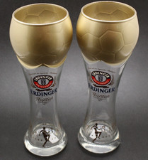 2x Erdinger Weissbräu  - Biergläser 0,5 Liter- Fußball