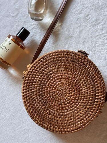 Boho rattan tasche rund - boho,