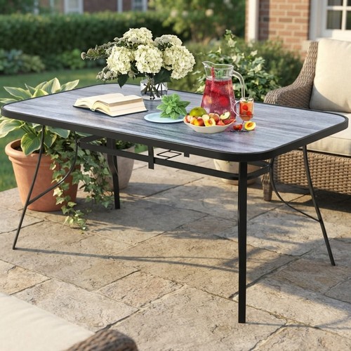 Eleganter outdoor esstisch mit - eleganter,