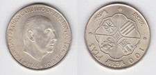 100 Pesetas Silber Münze Spanien 1966 (155787)