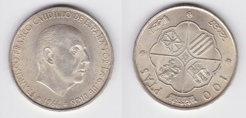 100 pesetas silber münze - pesetas,
