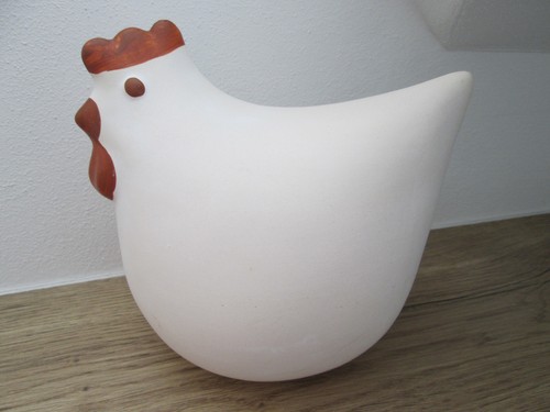 Huhn hahn henne keramik figur - henne,